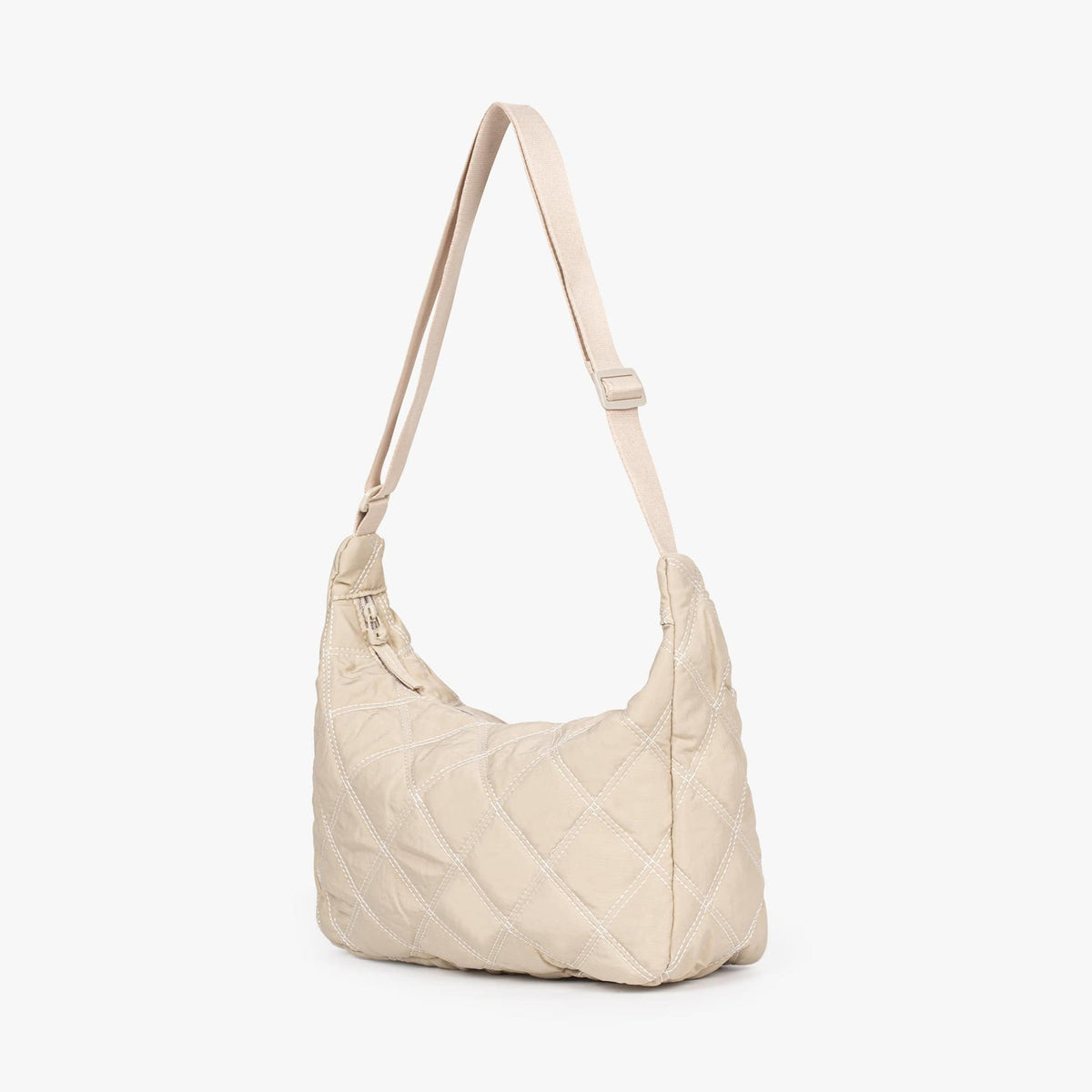 Crossbody Bag Quilted Nylon with Adjustable Shoulder Strap