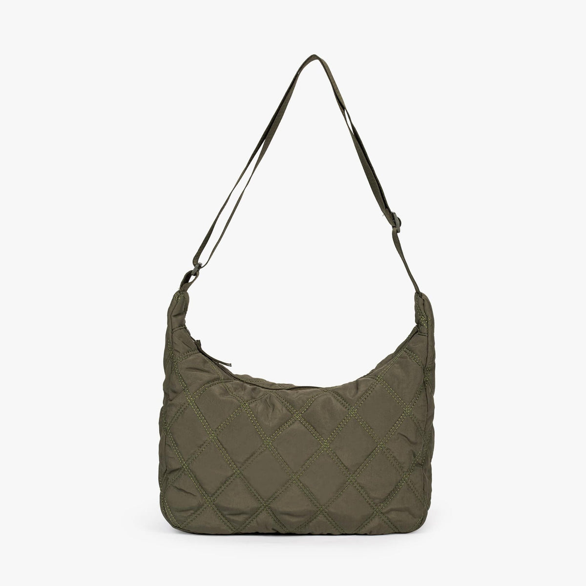 Crossbody Bag Quilted Nylon with Adjustable Shoulder Strap
