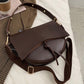 Crossbody Bag Faux Leather with Two Straps, Tassel and Snap Closure
