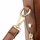 Top Handle Bag Faux Leather with Removable Strap and Zip Top