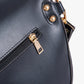 Crossbody Bag Faux Leather with Two Straps, Tassel and Snap Closure