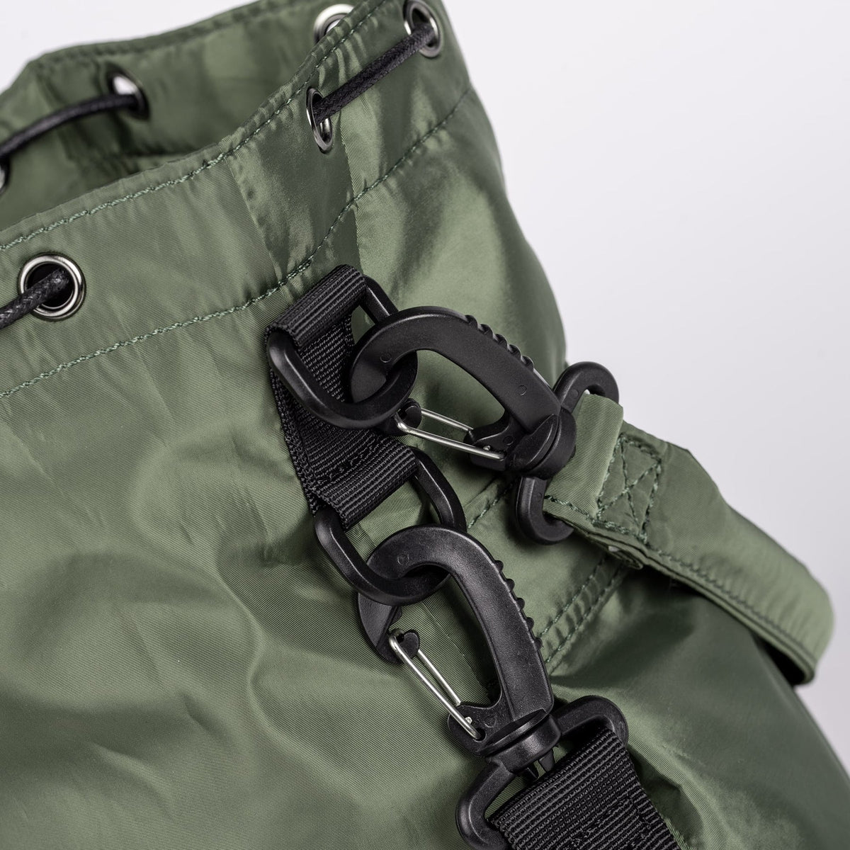Bucket Bag Nylon with Drawstring, Top Handles and Strap