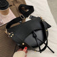 Crossbody Bag Faux Leather with Two Straps, Tassel and Snap Closure