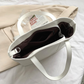 Tote Bag Faux Leather with Zip, Key Hook and Top Handles