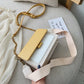Crossbody Bag Faux Leather Two-Tone with Two Removable Straps