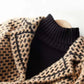 Jacket Wool Blend Houndstooth Cashmere-Feel with Tailored Fit