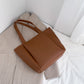 Tote Bag Faux Leather Tapered with Magnetic Closure and Pocket