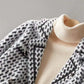 Jacket Wool Blend Houndstooth Cashmere-Feel with Tailored Fit