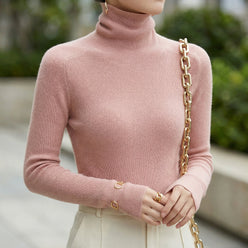 Cashmere-Feel Cloud-Like Roll Neck Jumper