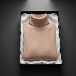 Cashmere-Feel Luxurious Roll Neck Jumper