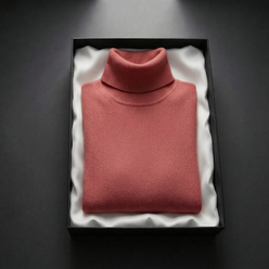 Cashmere-Feel Luxurious Roll Neck Jumper