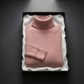 Cashmere-Feel Luxurious Roll Neck Jumper