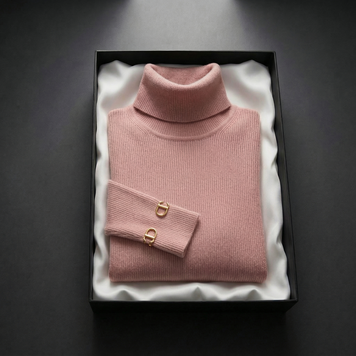 Cashmere-Feel Luxurious Roll Neck Jumper
