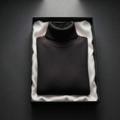 Cashmere-Feel Luxurious Roll Neck Jumper