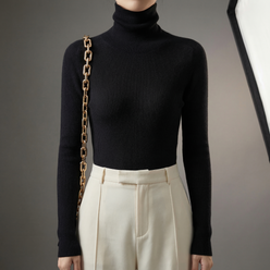 Ultra-Soft Cashmere-Feel Roll Neck Jumper