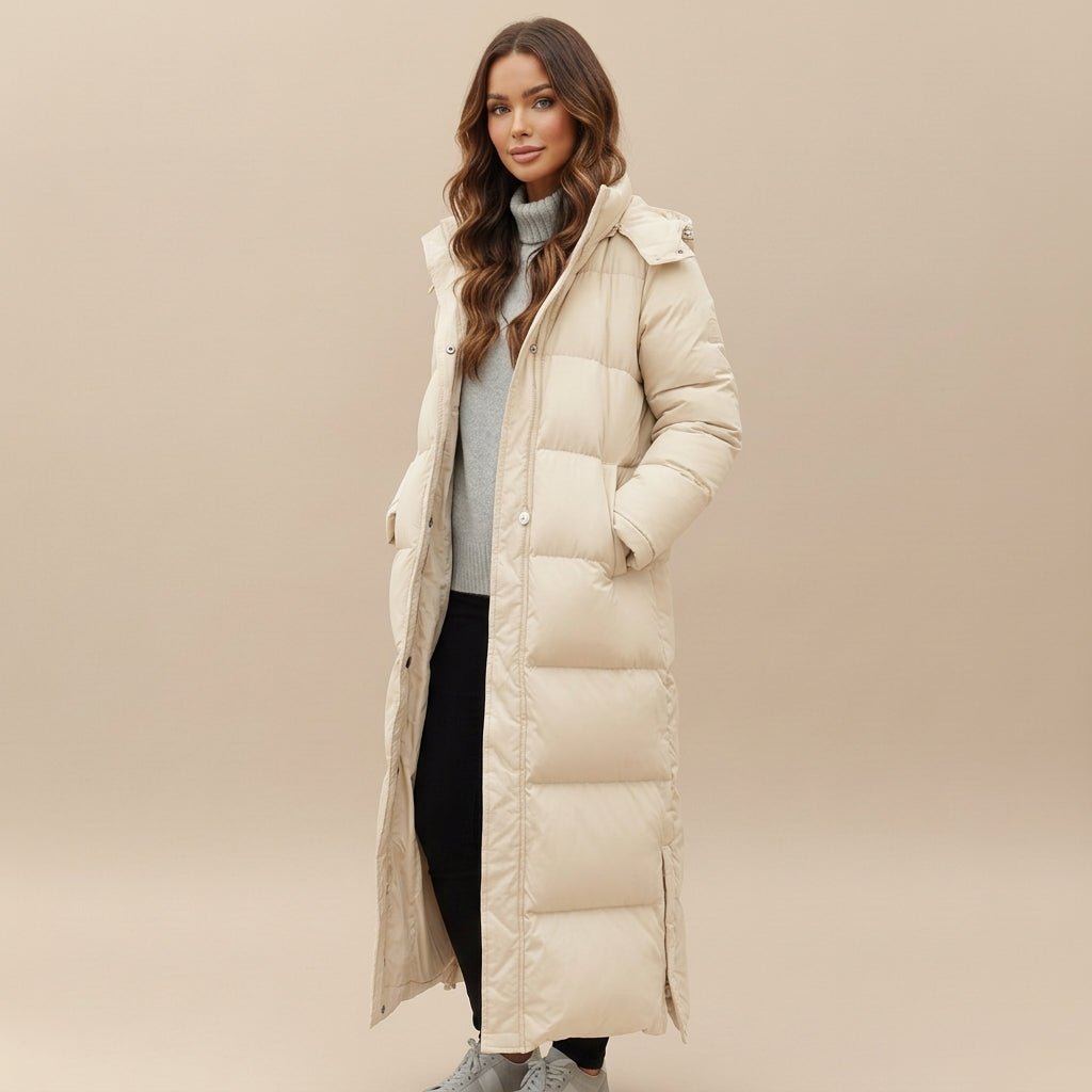 Puffer Jacket Down Blend Water-Resistant with Tailored Fit