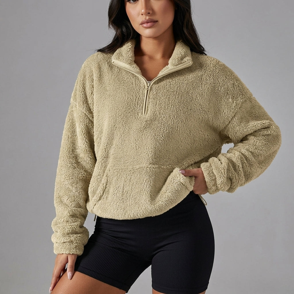 Cashmere-Feel Half-Zip Jumper