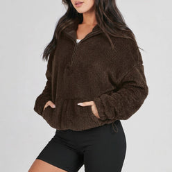 Cashmere-Feel Half-Zip Jumper