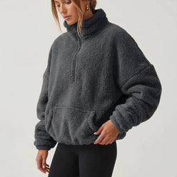 Cashmere-Feel Half-Zip Jumper