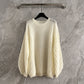 Wool Jumper with Hollow Knit Design