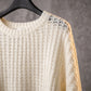 Wool Jumper with Hollow Knit Design