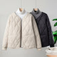 Parka Cotton-Padded Quilted Windproof with Single-Breasted Closure