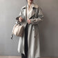 Trench Coat Gabardine Double-Breasted with Adjustable Belt