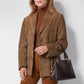 Overcoat Wool Blend Single-Breasted Short with Refined Lapel