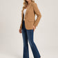 Blazer Polyester Tailored Single-Button in Smooth Structured Fabric