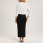 Blazer Polyester Cropped Tailored in Smooth Woven Fabric