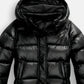 Puffer Jacket Glossy Polyester with Slim Fit and Zip Closure