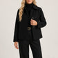 Jacket Polyester Tailored Relaxed Fit with Button Front