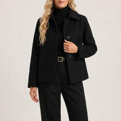 Jacket Polyester Tailored Relaxed Fit with Button Front