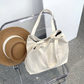 Tote Bag Faux Leather with Zip, Key Hook and Top Handles