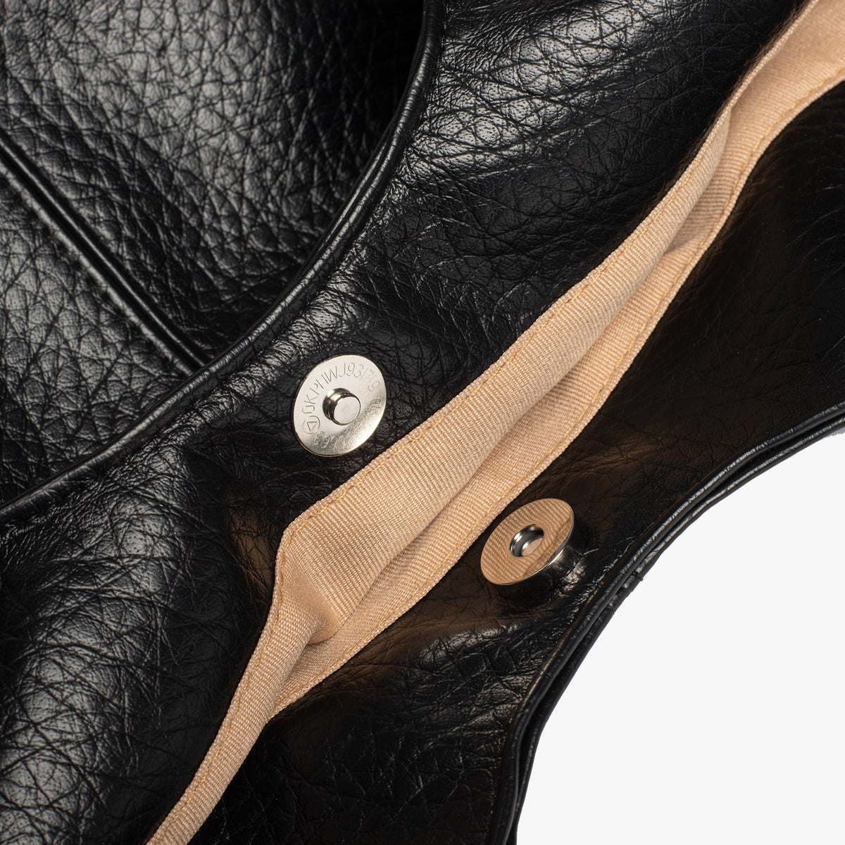 Hobo Bag Faux Leather Textured Grain with Magnetic Snap