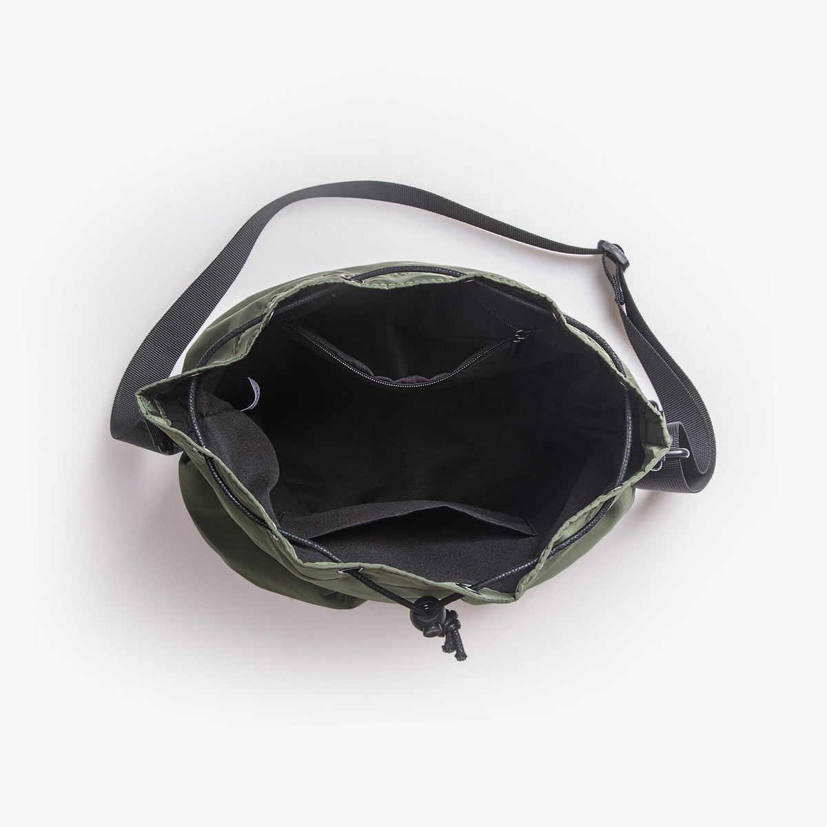 Bucket Bag Nylon with Drawstring, Top Handles and Strap