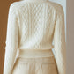 Cable Knit Zip-Up Cardigan