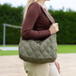 Crossbody Bag Quilted Nylon with Adjustable Shoulder Strap