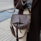 Crossbody Bag Faux Leather with Two Straps, Tassel and Snap Closure