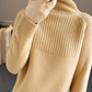 Cashmere-Feel Ribbed Roll Neck Jumper
