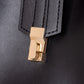 Crossbody Bag Faux Leather with Canvas Strap and Metal Clasp