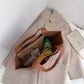 Tote Bag Faux Leather Tapered with Magnetic Closure and Pocket