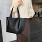 Tote Bag Faux Leather Tapered with Magnetic Closure and Pocket
