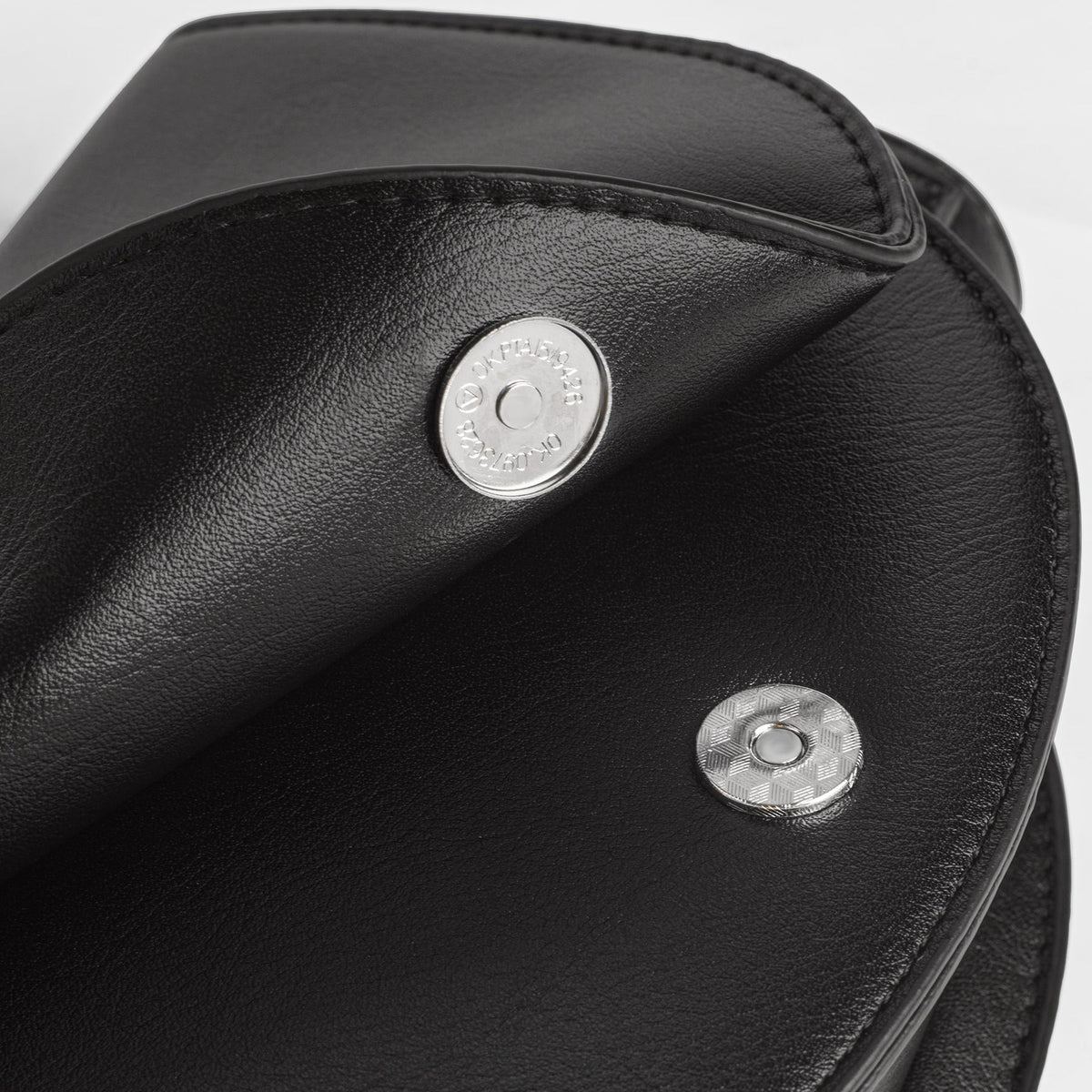 Crescent Bag Faux Leather with Zip and Removable Strap