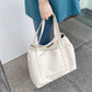 Tote Bag Faux Leather with Zip, Key Hook and Top Handles