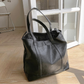 Tote Bag Faux Leather with Zip, Key Hook and Top Handles