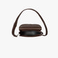Crescent Bag Faux Leather with Zip and Removable Strap