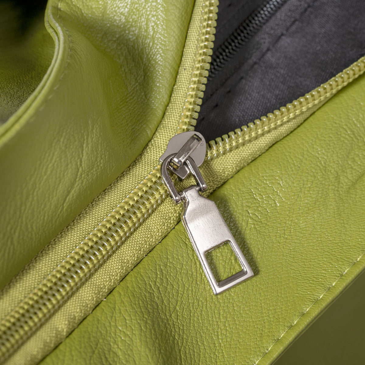 Tote Bag Faux Leather with Zip, Key Hook and Top Handles