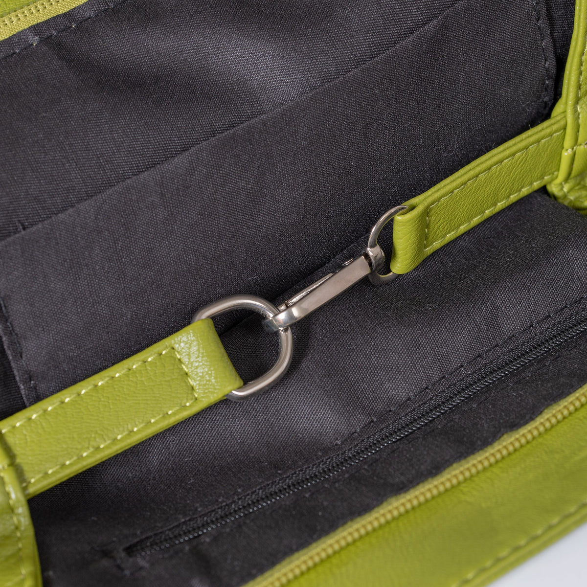 Tote Bag Faux Leather with Zip, Key Hook and Top Handles