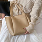 Tote Bag Faux Leather Tapered with Magnetic Closure and Pocket